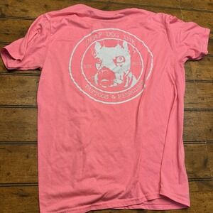 Deaf Dog Ink Tattoos Hot‎ Pink Short Sleeve T-Shirt Size Medium